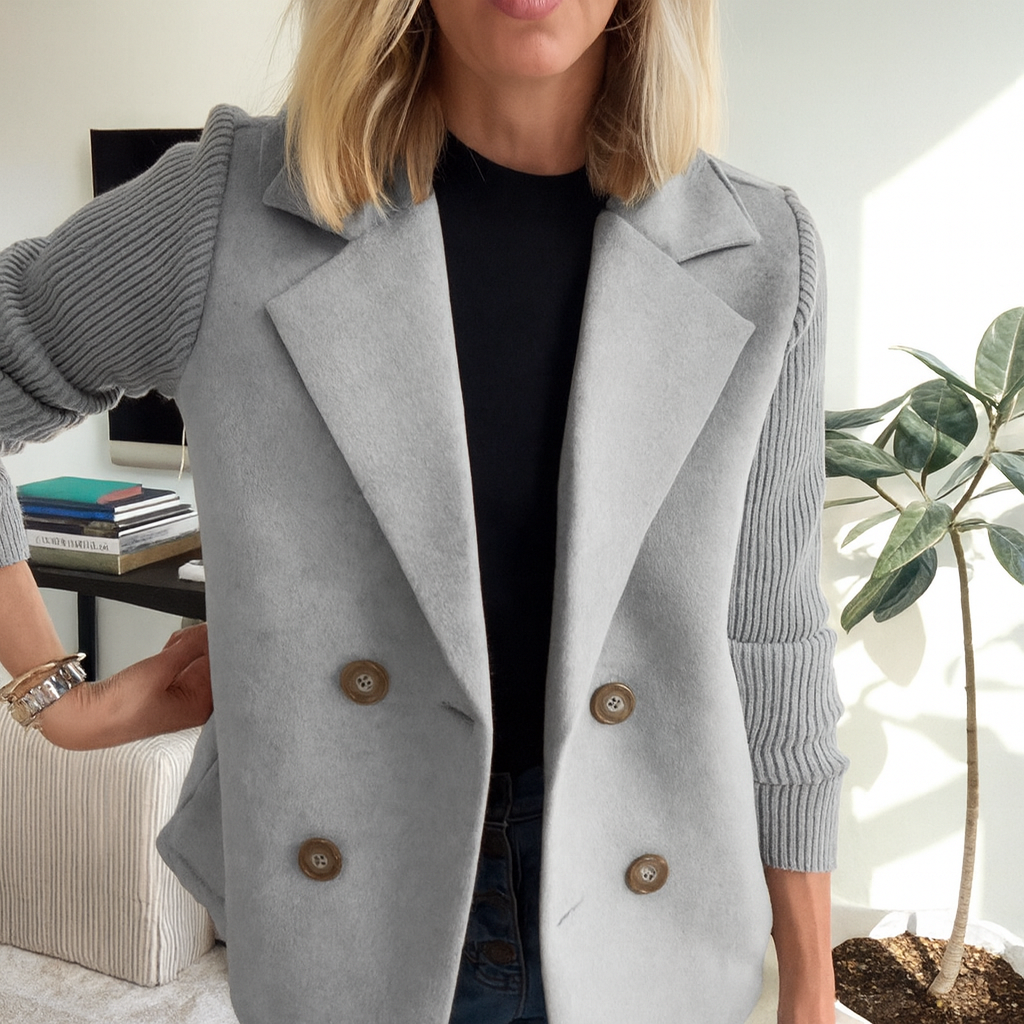 Tasha™ | Comfortabele Blazerjas met Gebreide Mouwen 7