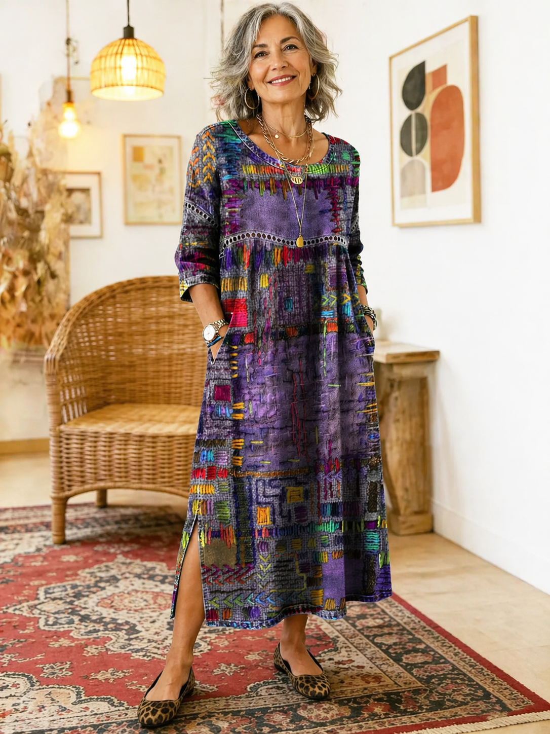 Nessa™ | Stijlvolle Print Jurk