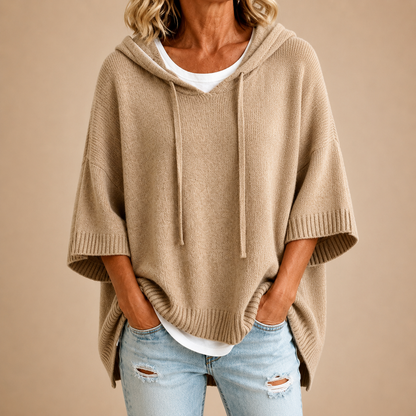 Maribel™ | Comfortabele Gebreide Poncho met Capuchon 6