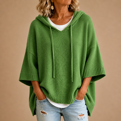 Maribel™ | Comfortabele Gebreide Poncho met Capuchon 5