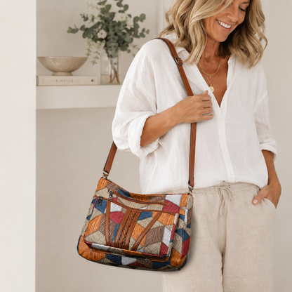 Hazel™ | Kleurrijke Patchwork Schoudertas 4