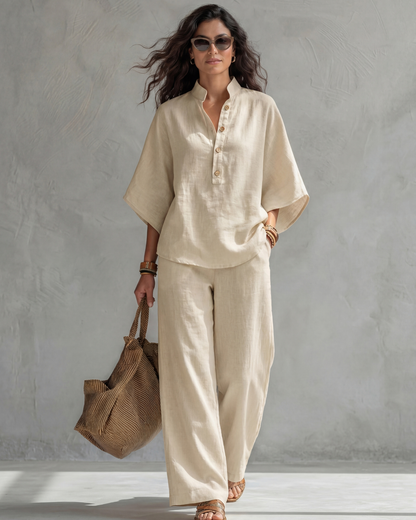 Sanne | Compleet set met knoopblouse