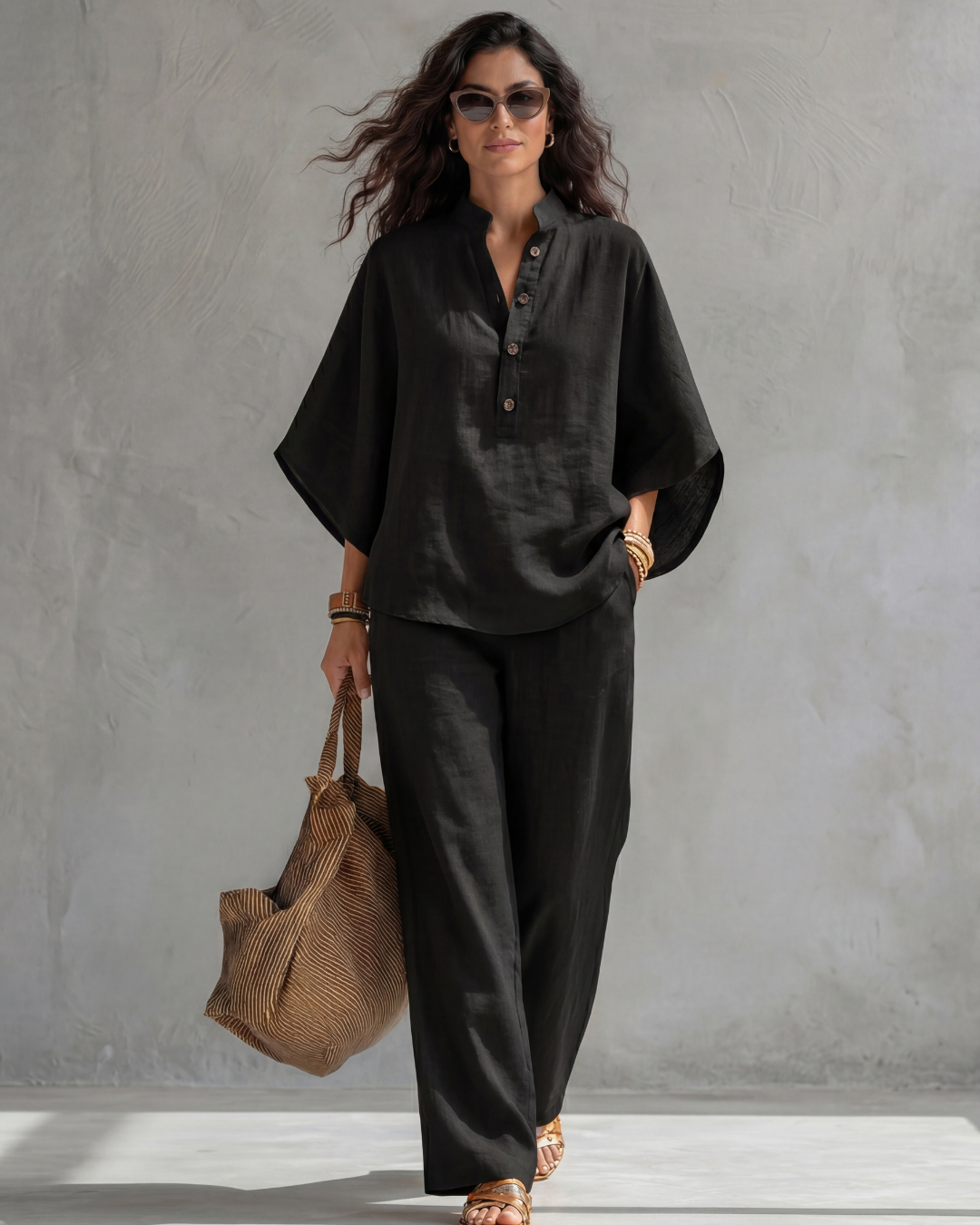 Sanne | Compleet set met knoopblouse