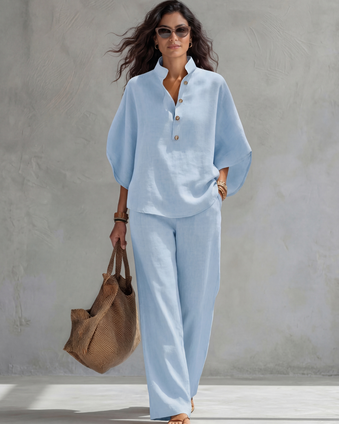Sanne | Compleet set met knoopblouse