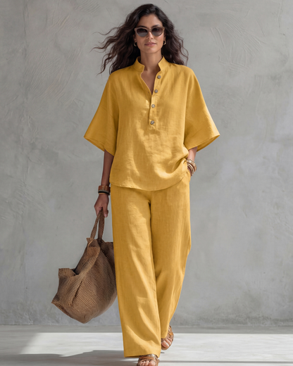 Sanne | Compleet set met knoopblouse