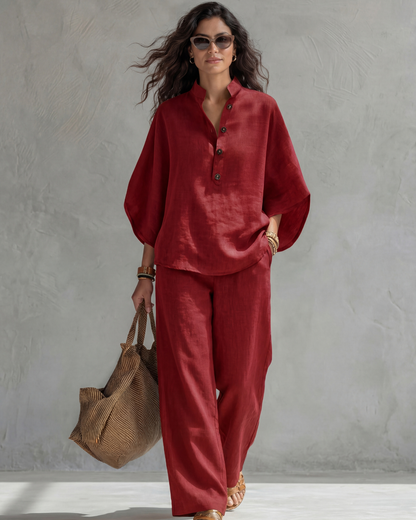 Sanne | Compleet set met knoopblouse