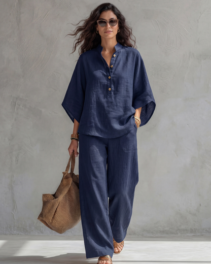 Sanne | Compleet set met knoopblouse