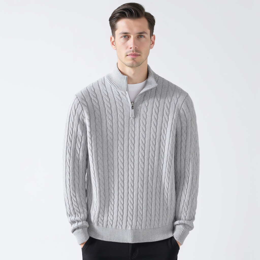 Eamon™ | Klassieke gebreide half-zip trui