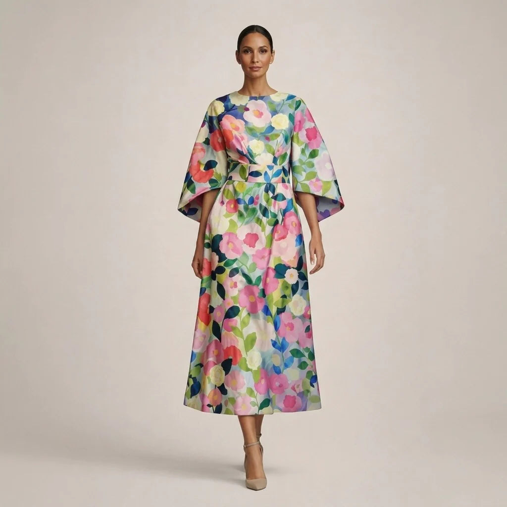Alma™ | Elegante Midi Jurk