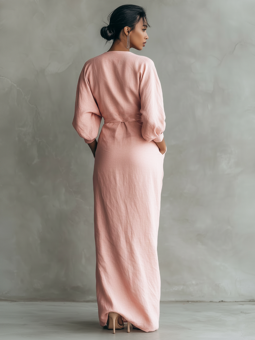 Nina™ | Elegante Wikkel Maxi Jurk
