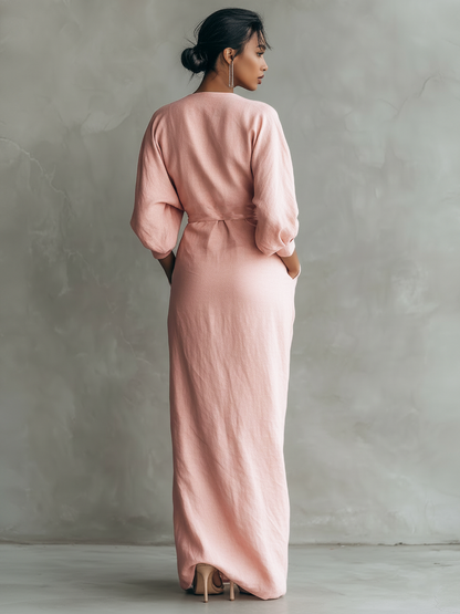 Nina™ | Elegante Wikkel Maxi Jurk