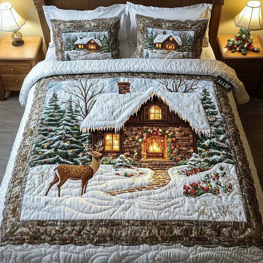 3-delige Matelassé Bedset – Knus Chalet
