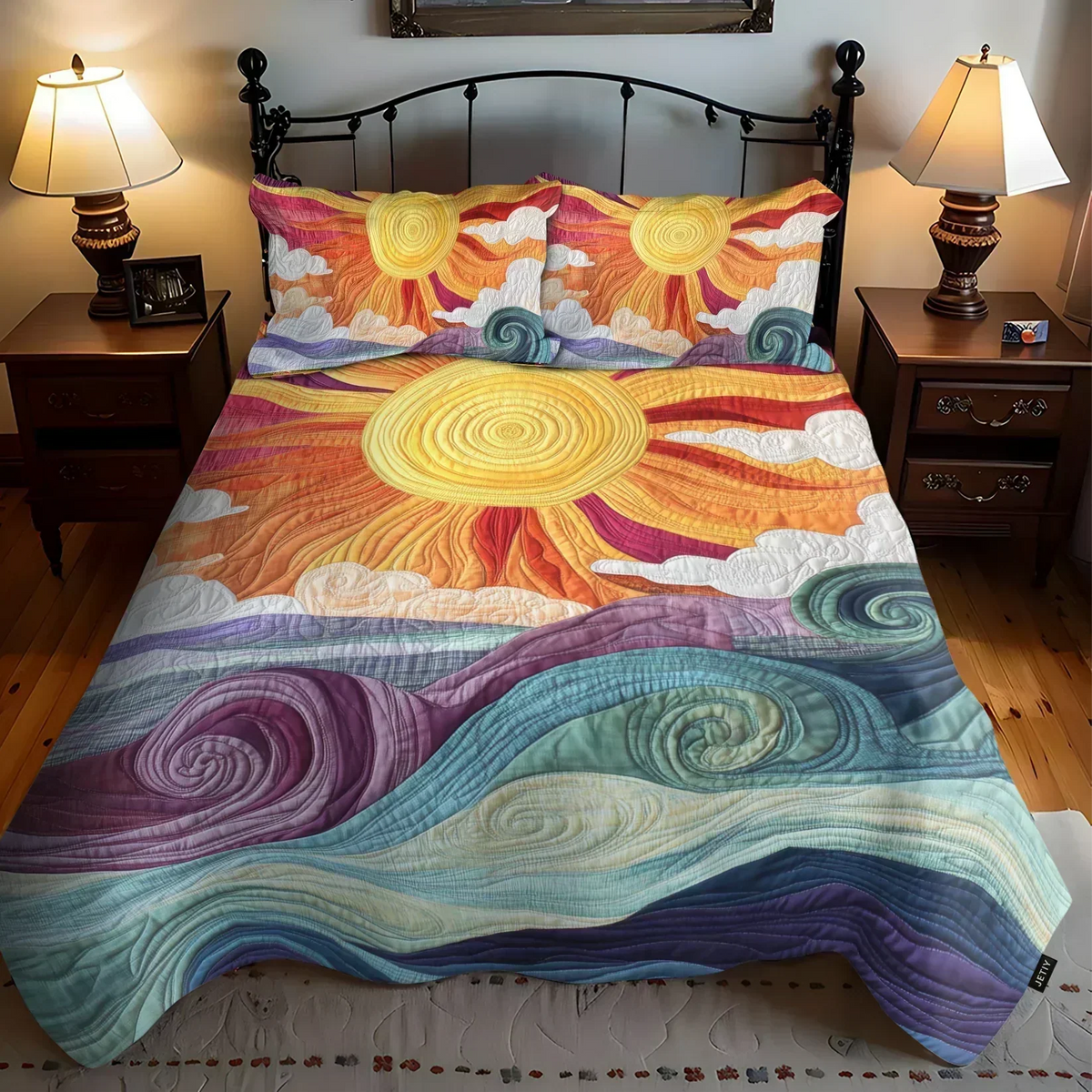 Matelassée 3-delige Beddengoedset – Zonnecharme