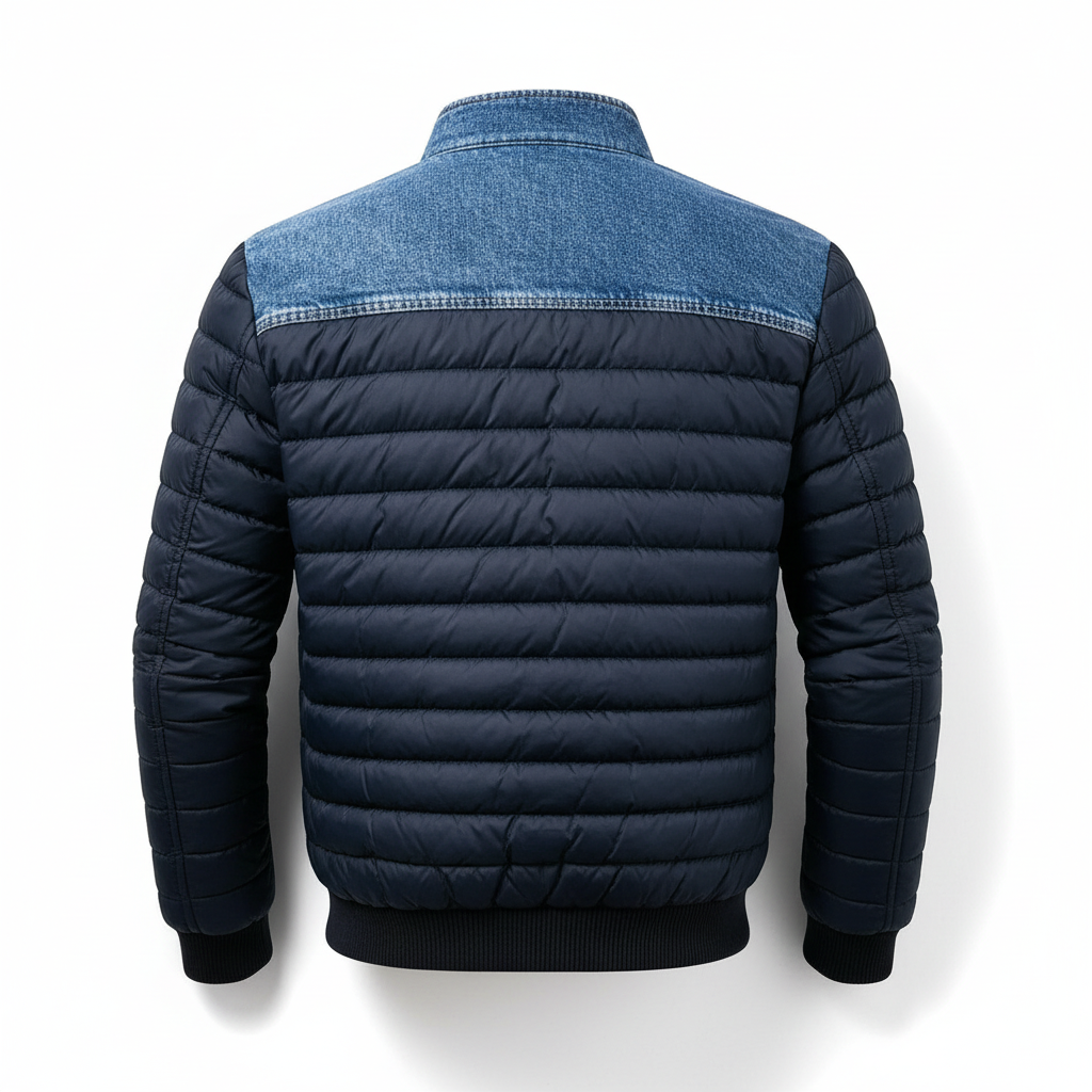 Jori™ | Stijlvolle Gewatteerde Denim Jas