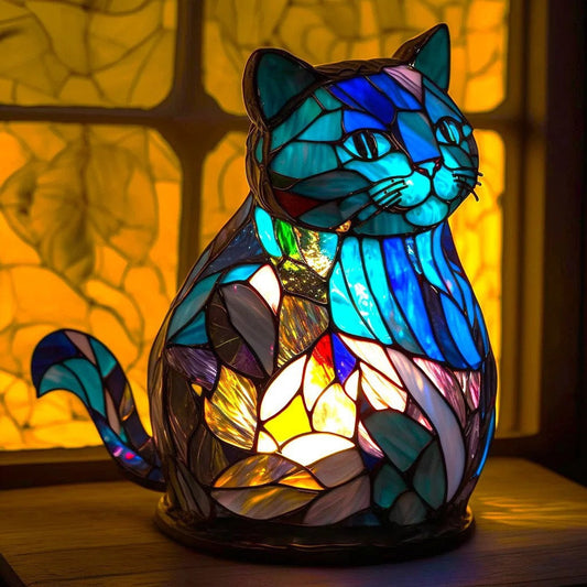 Nala – Magische lamp voor katten van gekleurd glas