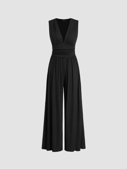Fleur | Gestreepte Mouwloze Jumpsuit