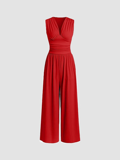 Fleur | Gestreepte Mouwloze Jumpsuit