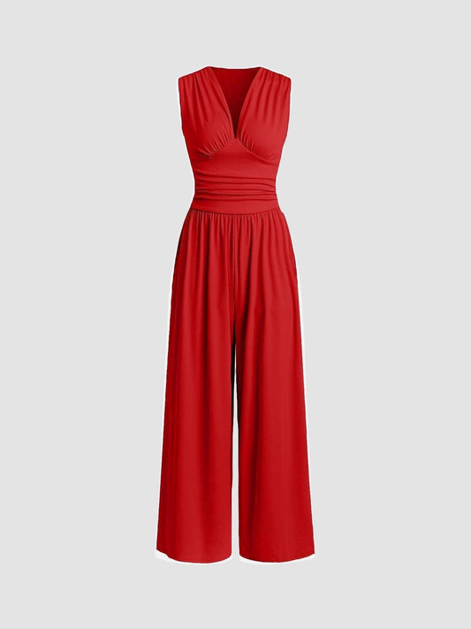 Fleur | Gestreepte Mouwloze Jumpsuit