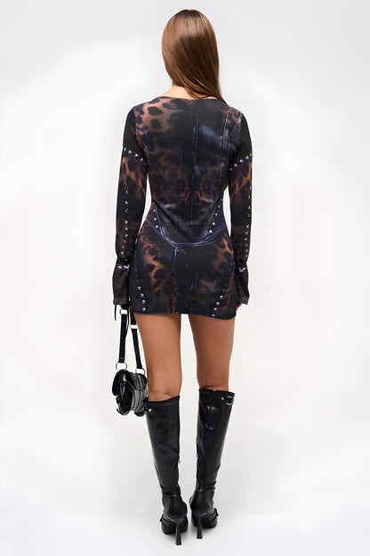 Suri™ | Elegante Bedrukte Mini Jurk