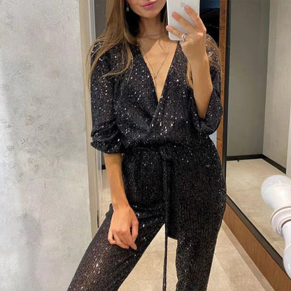 Amari™ | Stijlvolle sprankelende feest jumpsuit