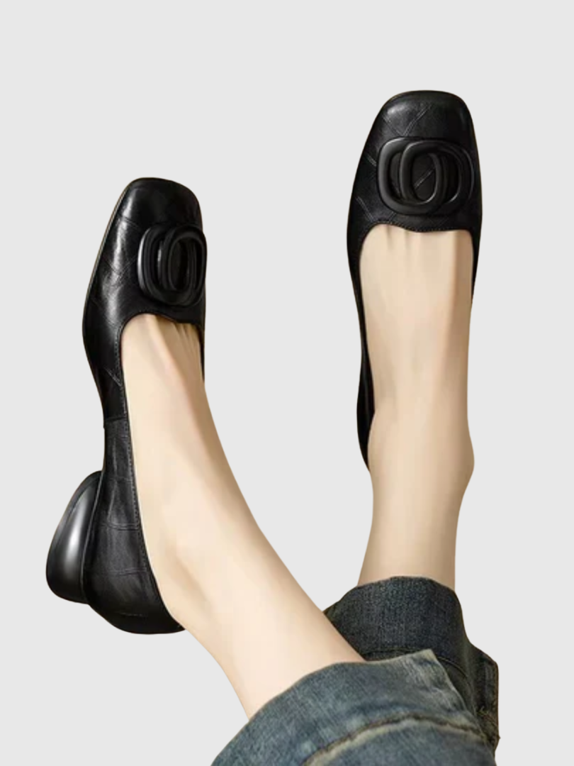 Norelle™ | Comfortabele Orthopedische Ballerina's met Vierkante Neus