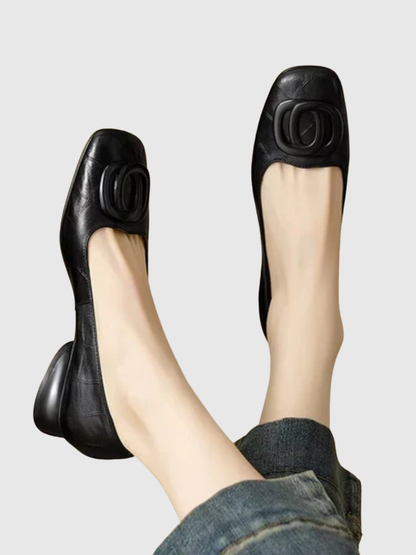 Norelle™ | Comfortabele Orthopedische Ballerina's met Vierkante Neus