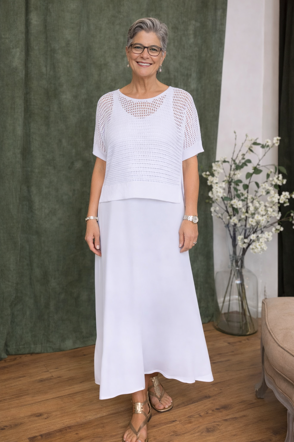 Ingrid™ | Zomerse Jurk Met Gebreide Top