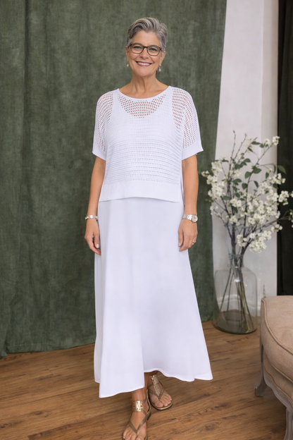 Ingrid™ | Zomerse Jurk Met Gebreide Top