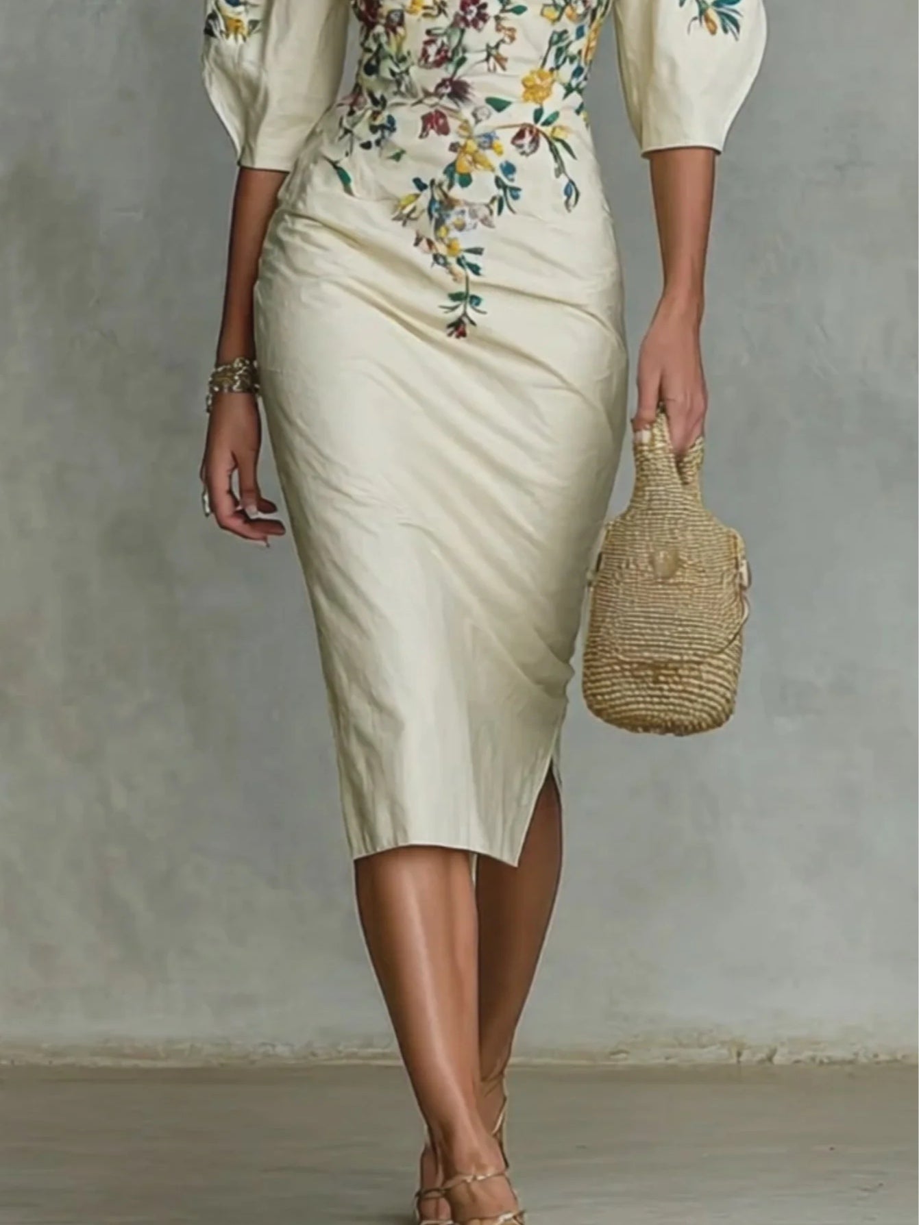 Serah™ | Stijlvolle off-shoulder midi jurk