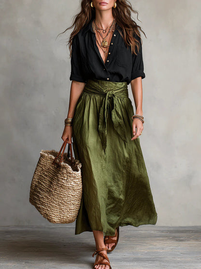 Liora™ | Elegante Blouse En Rok Set