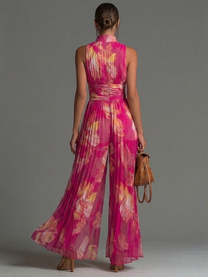 Maura™ | Jumpsuit Met Bloemenprint En Wijde Pijpen