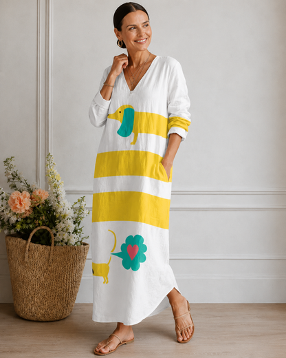 Eloise™ | Relaxte Buikcamouflerende Midi Jurk