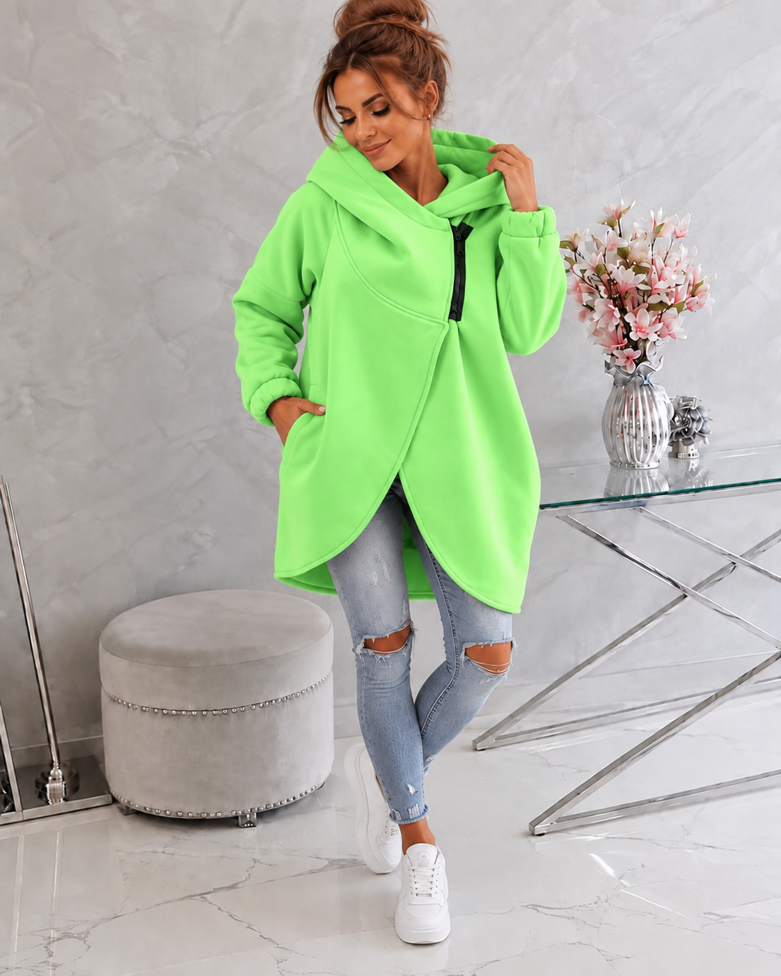 Tina™ | Comfortabel Vest met Capuchon en Rits