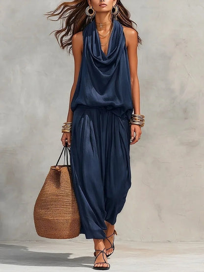 Yuna™ | Elegante Gedrapeerde Twee Delige Set