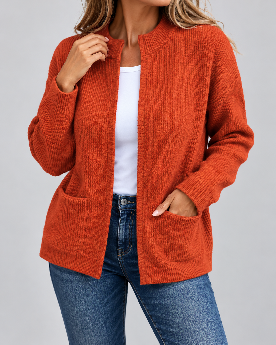 Merel™ | Warm Gebreid Vest met Zakken