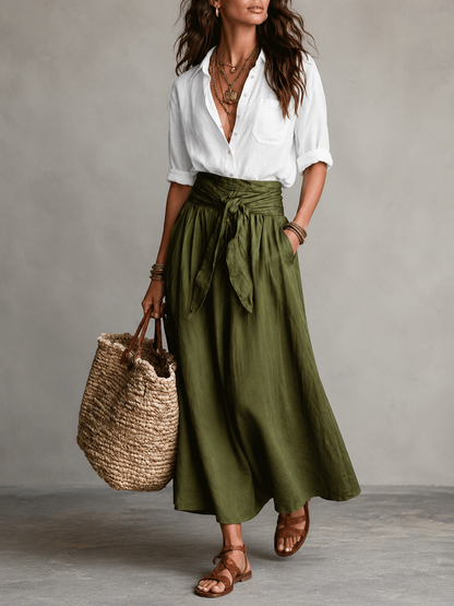 Liora™ | Elegante Blouse En Rok Set