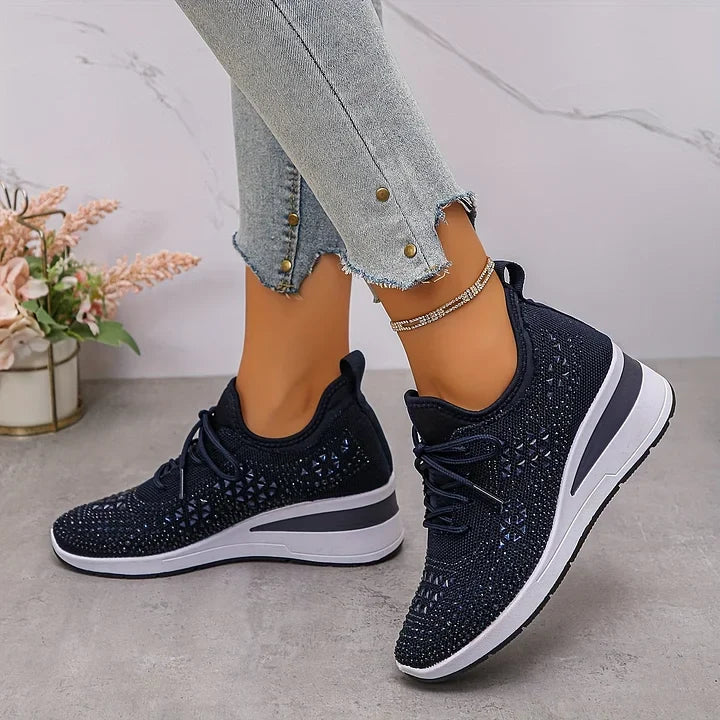 Judith™ | Orthopedische Sleehak Sneakers met Strass 17