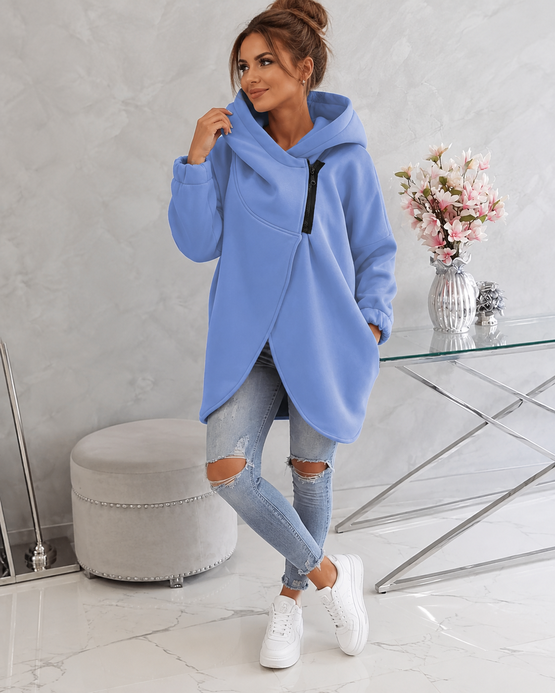 Tina™ | Comfortabel Vest met Capuchon en Rits