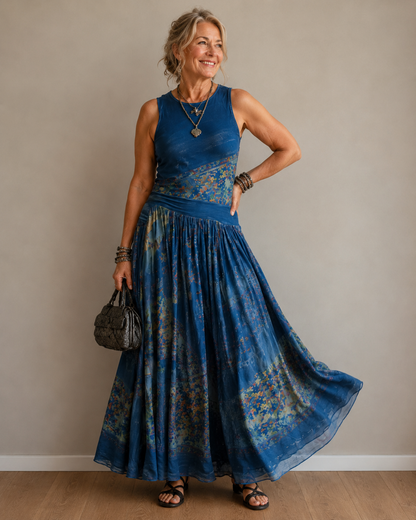 Nadine™ | Buikcamouflerende Boho Maxi Jurk