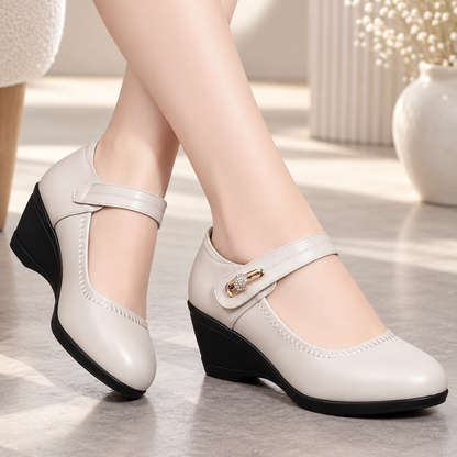 Nola™ | Orthopedische Leren Sleehakschoenen
