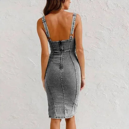 Jara™ | Stijlvolle Aansluitende Denim Jurk