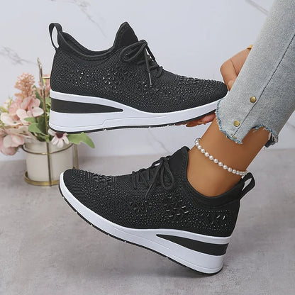 Judith™ | Orthopedische Sleehak Sneakers met Strass 18