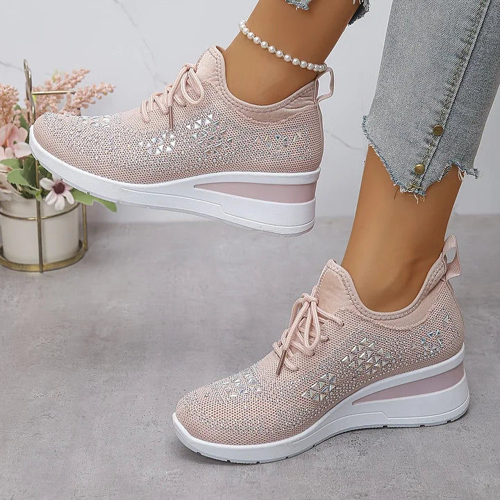 Judith™ | Orthopedische Sleehak Sneakers met Strass 12