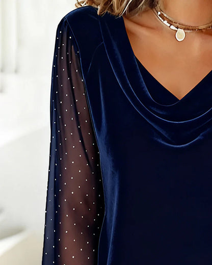 Nyra™ | Elegante Gedrapeerde Blouse Top
