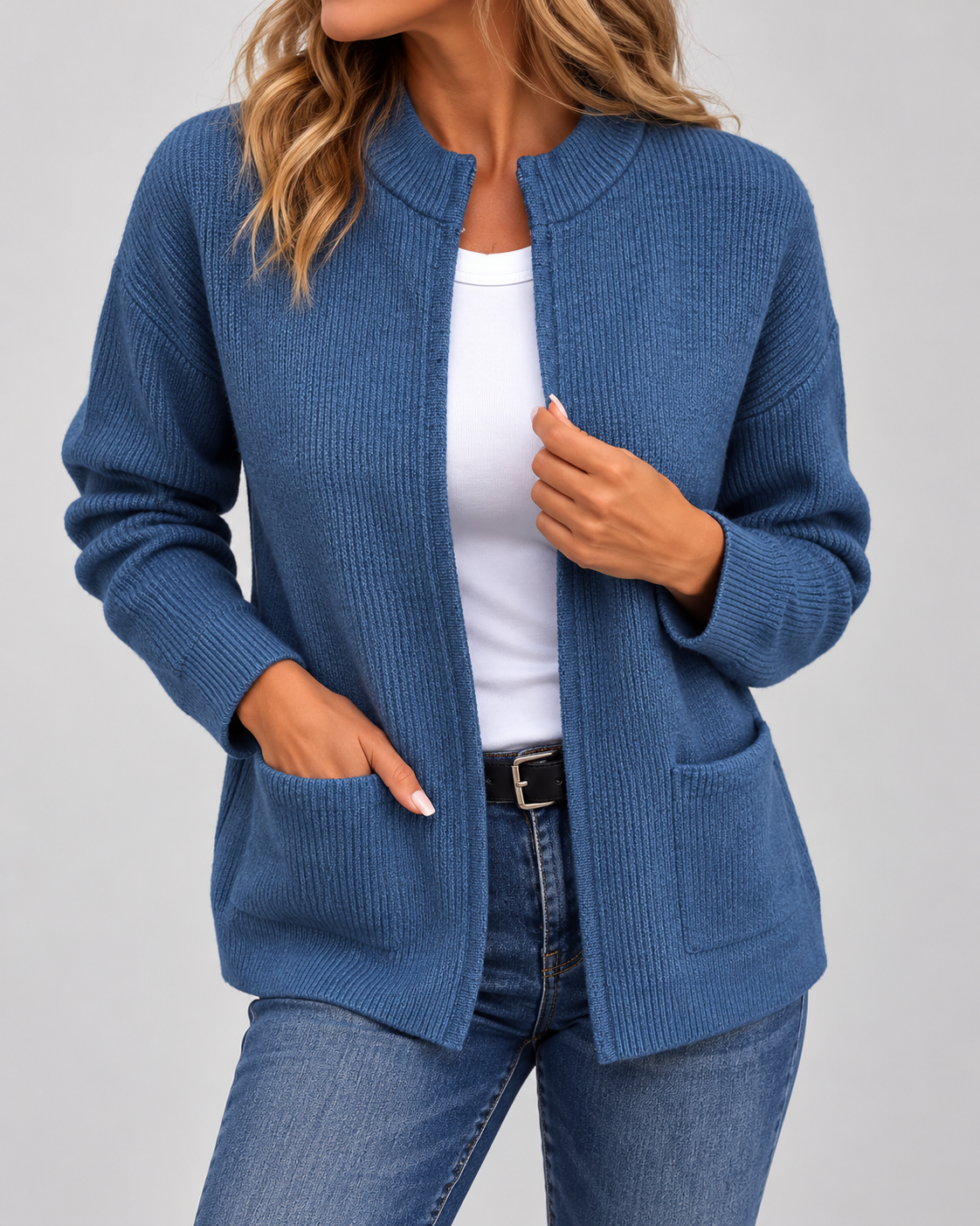 Merel™ | Warm Gebreid Vest met Zakken