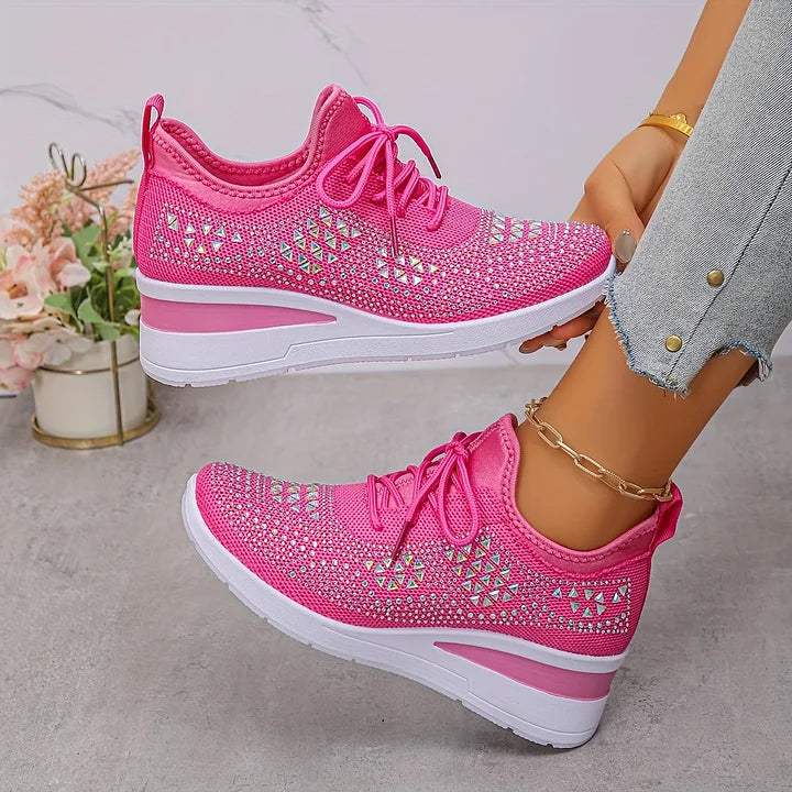 Judith™ | Orthopedische Sleehak Sneakers met Strass 21