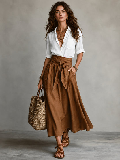 Liora™ | Elegante Blouse En Rok Set