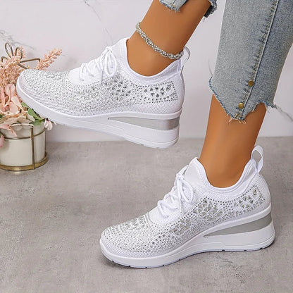 Judith™ | Orthopedische Sleehak Sneakers met Strass 2