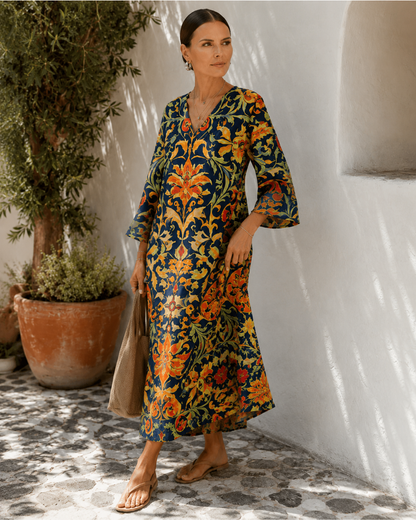 Eloise™ | Relaxte Buikcamouflerende Midi Jurk