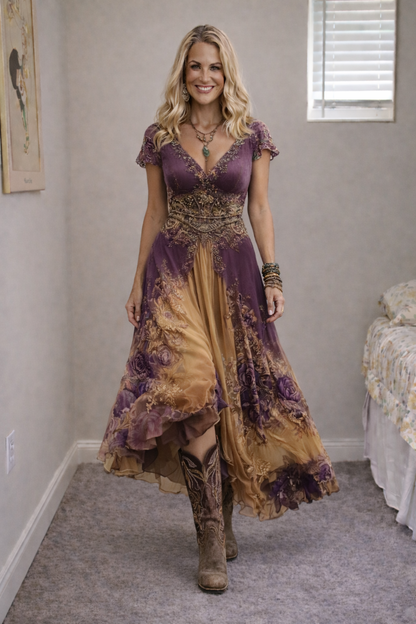 Jullia™ | Stijlvolle vintage geïnspireerde boho jurk